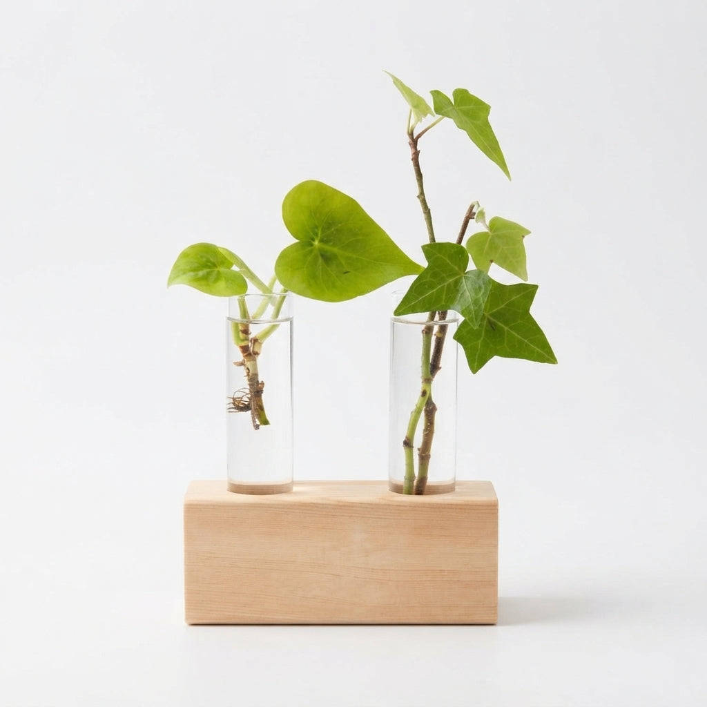 Double Tube Wooden Propagation Station
