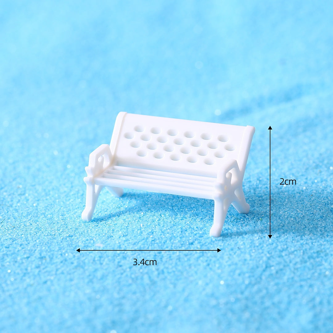 White Park Bench Miniature – Terrarium & Fairy Garden Decor