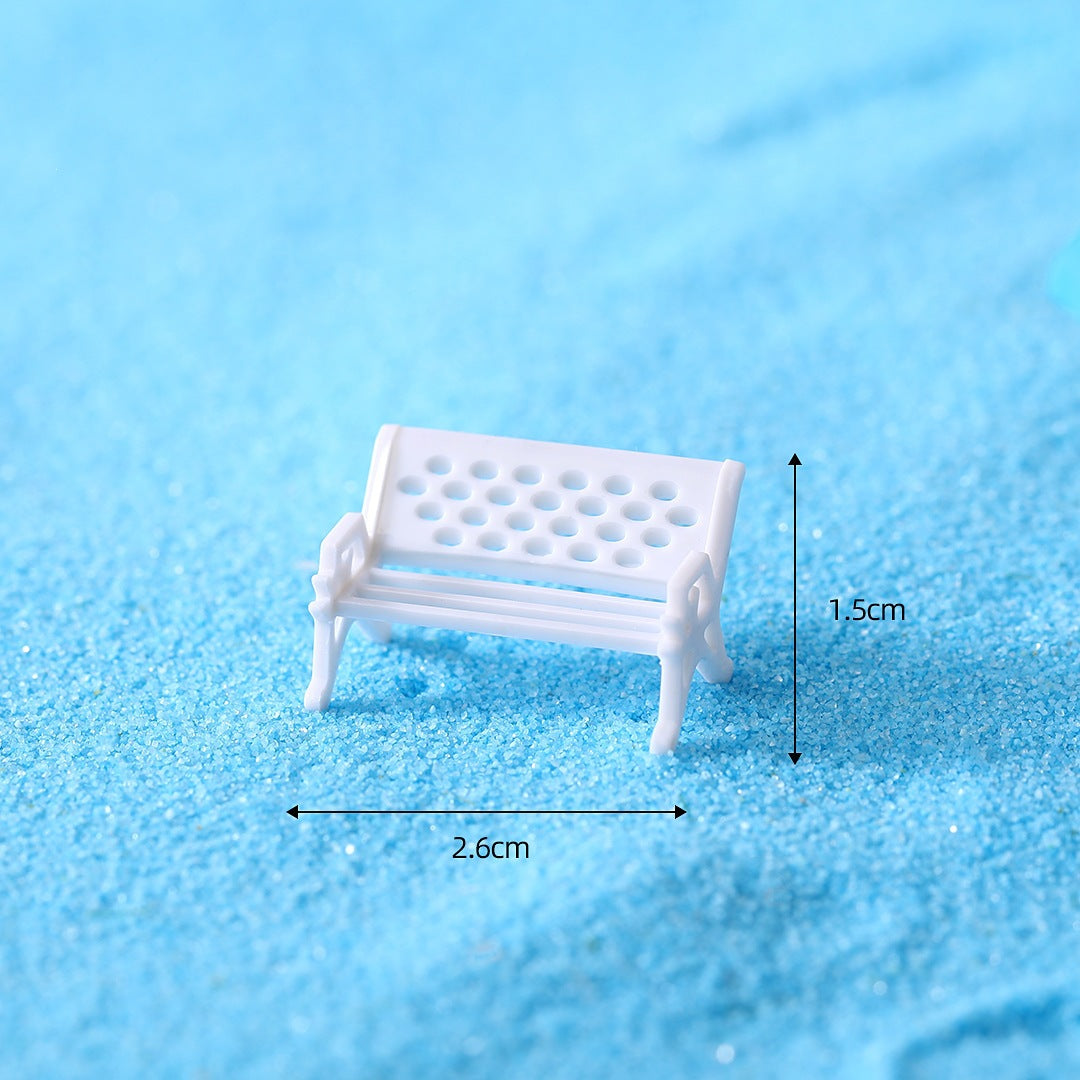 White Park Bench Miniature – Terrarium & Fairy Garden Decor