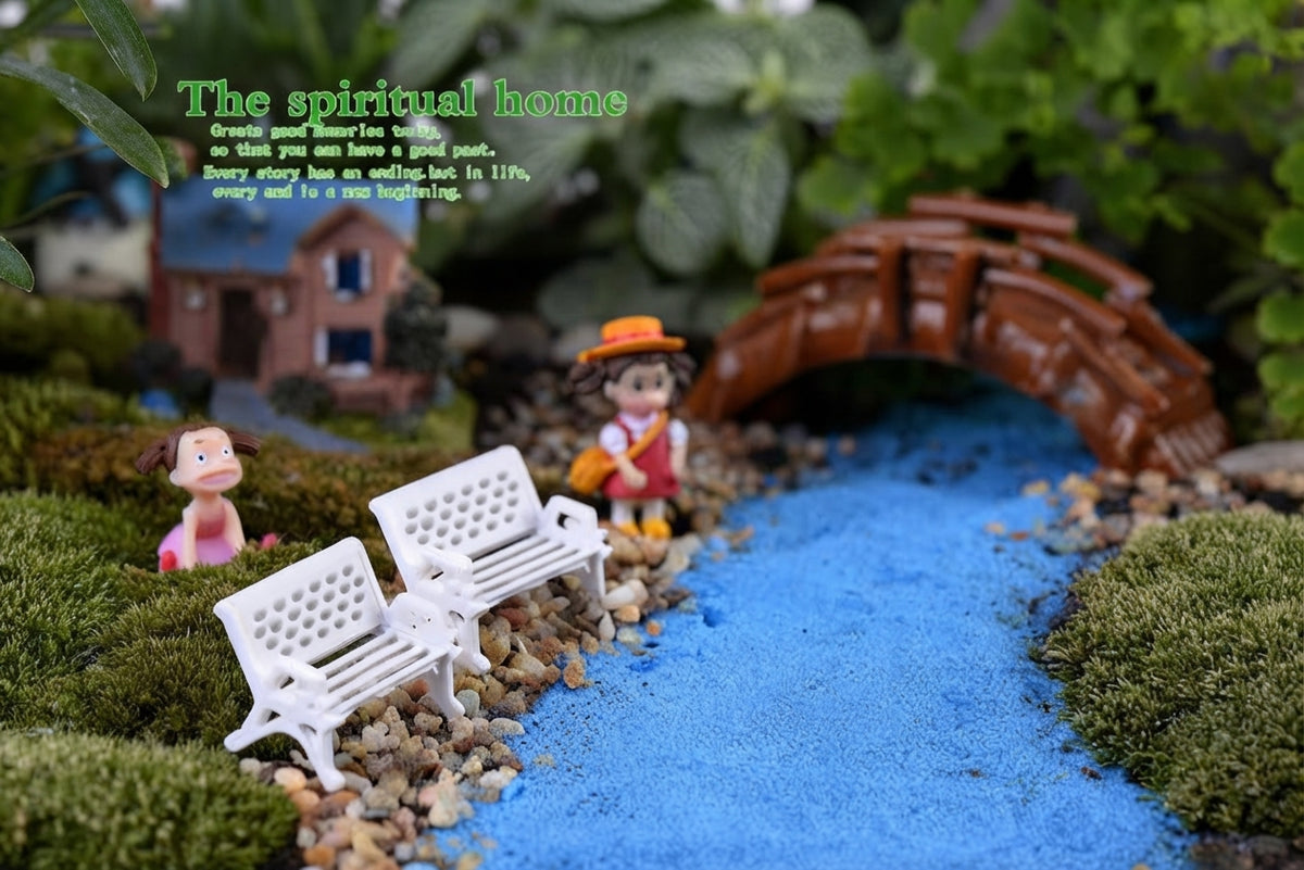 White Park Bench Miniature – Terrarium & Fairy Garden Decor