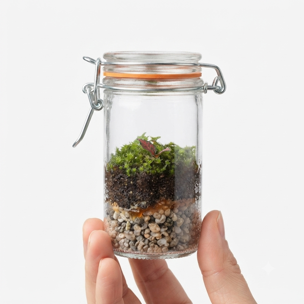 Tiny Moss Terrarium | Handmade Glass Terrarium