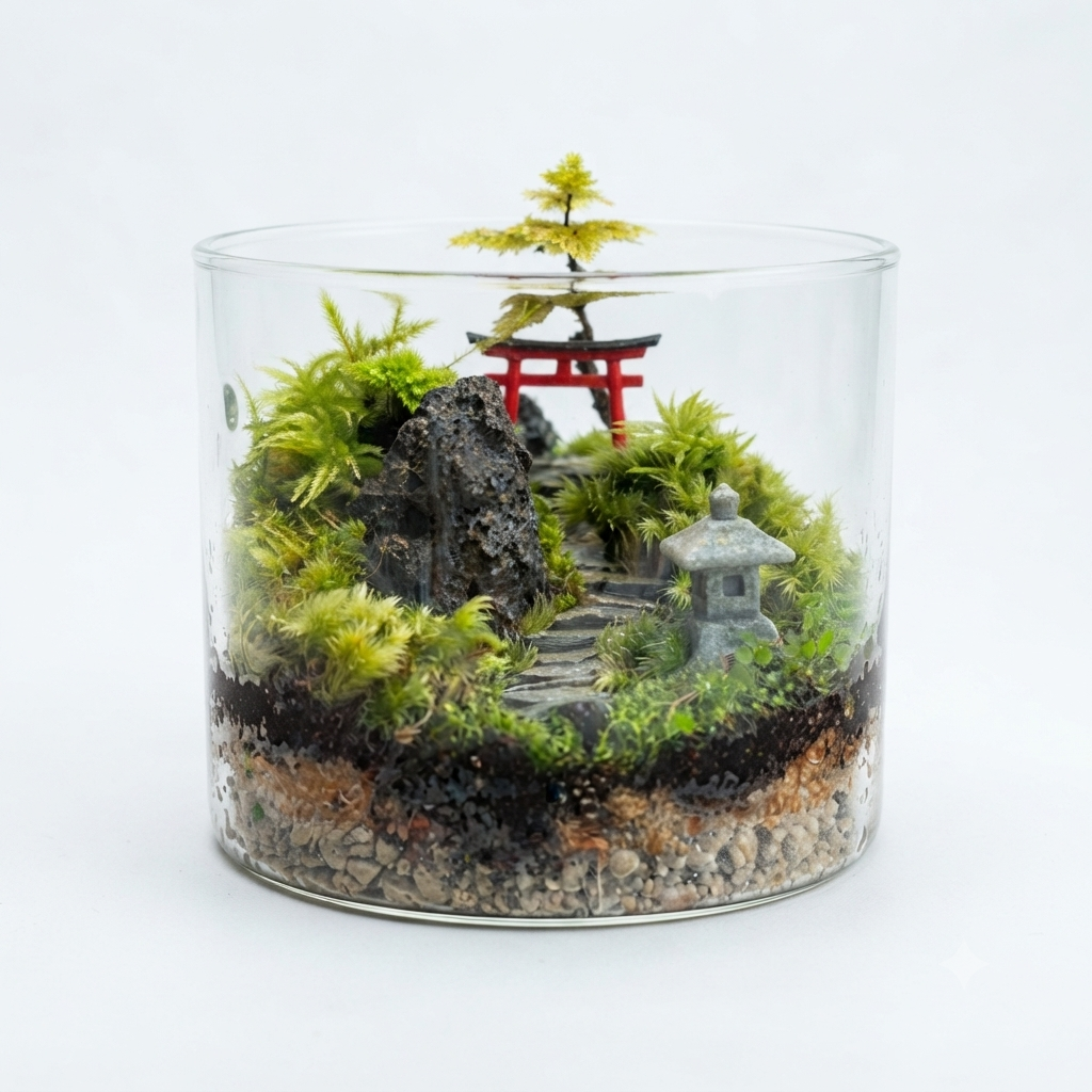 Zen Moss Terrarium | Living Glass Terrarium