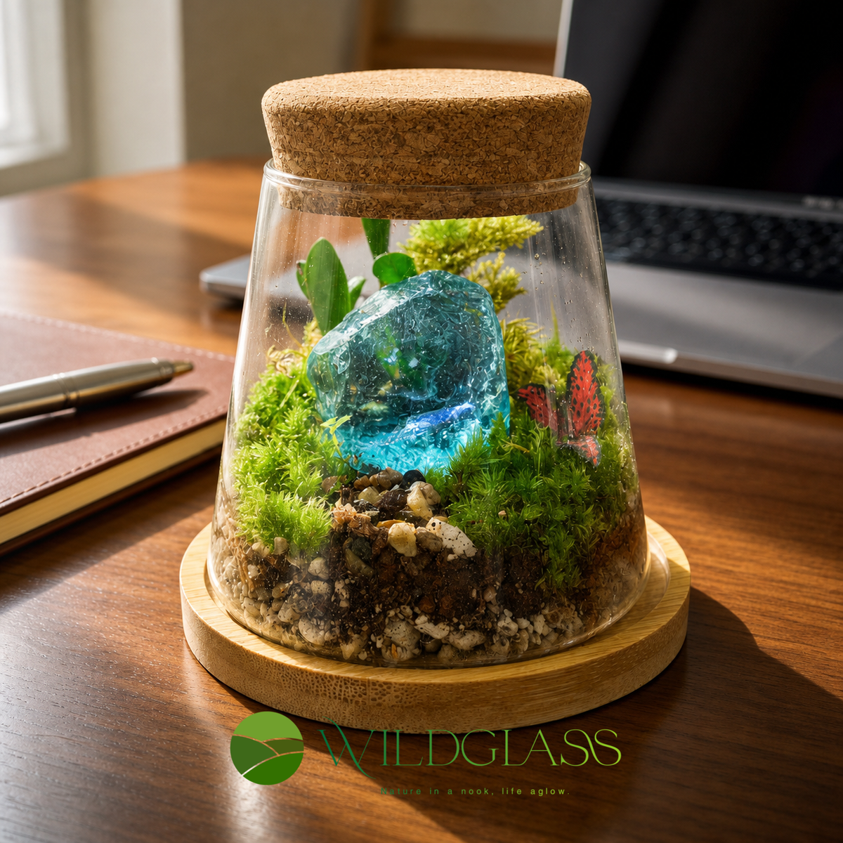 Volcano Cup Moss Terrarium