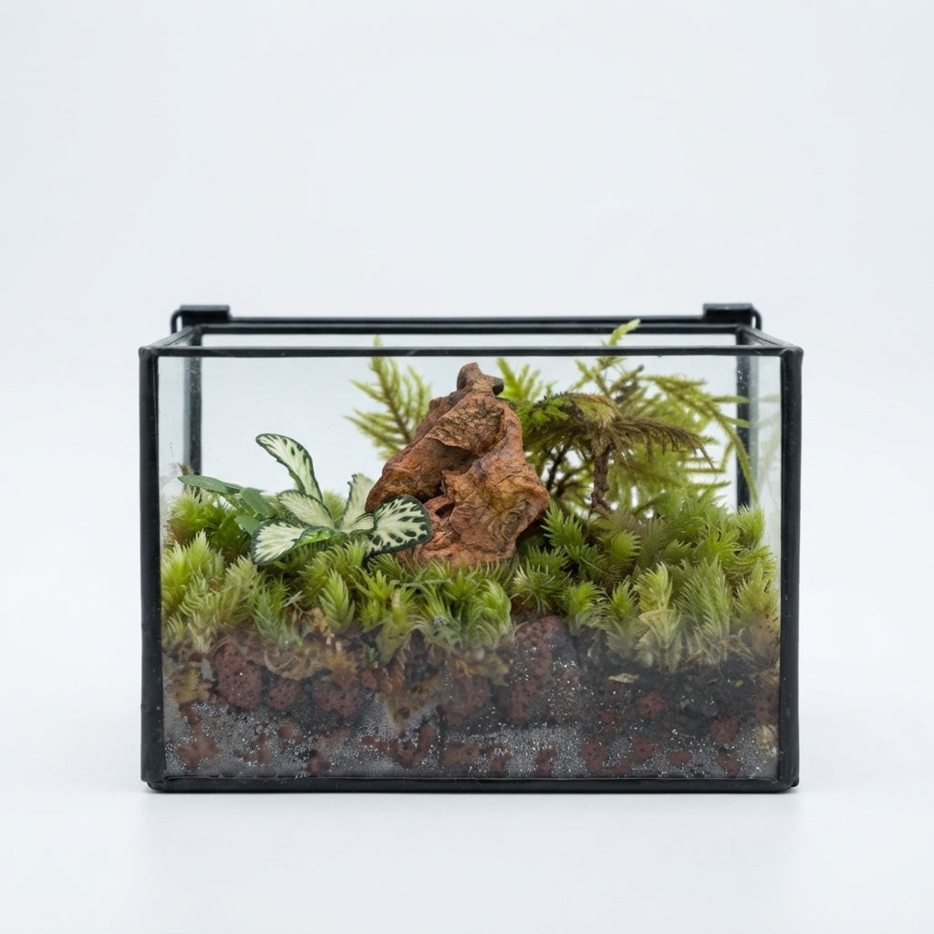 Palm-Sized Opening Moss Terrarium – Pocket Rainforest