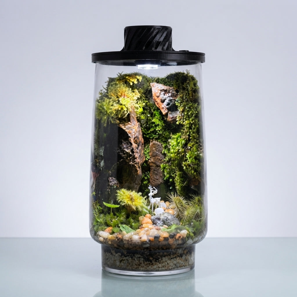 Natural Stone Stairs Terrarium with Light