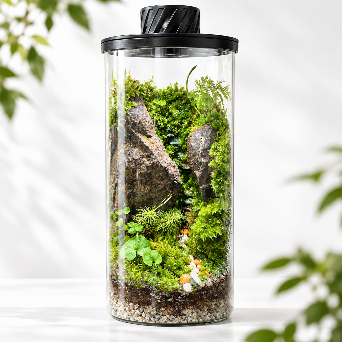 Natural Stone Stairs Terrarium with Light