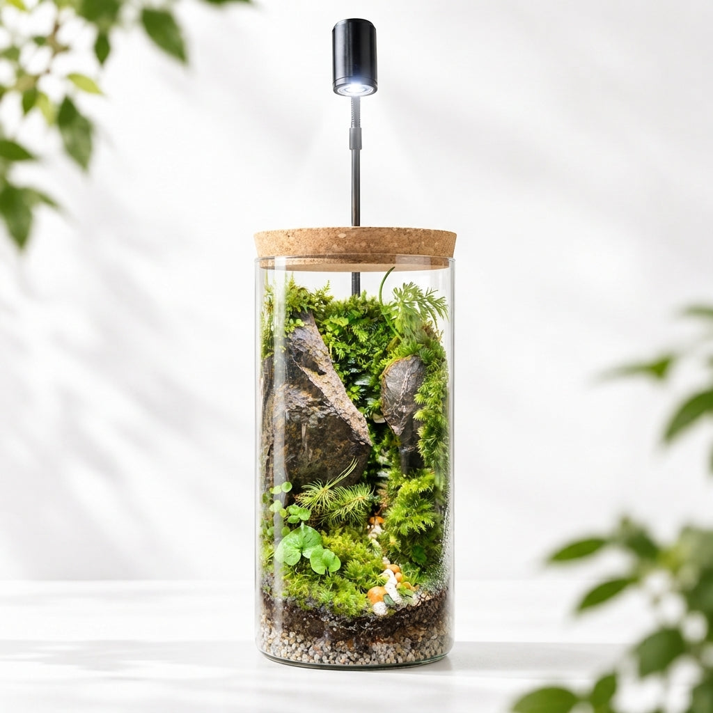 Natural Stone Stairs Terrarium with Light
