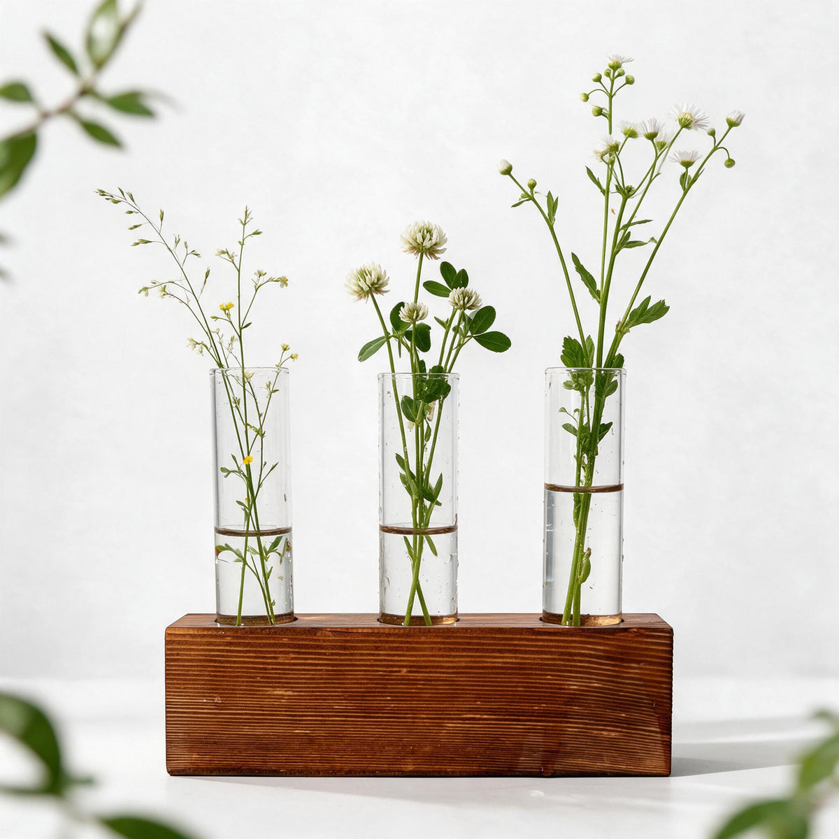 Three Tube Wooden Propagation Station